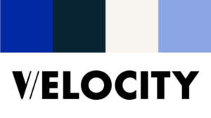 The new Velocity logo and colour palette