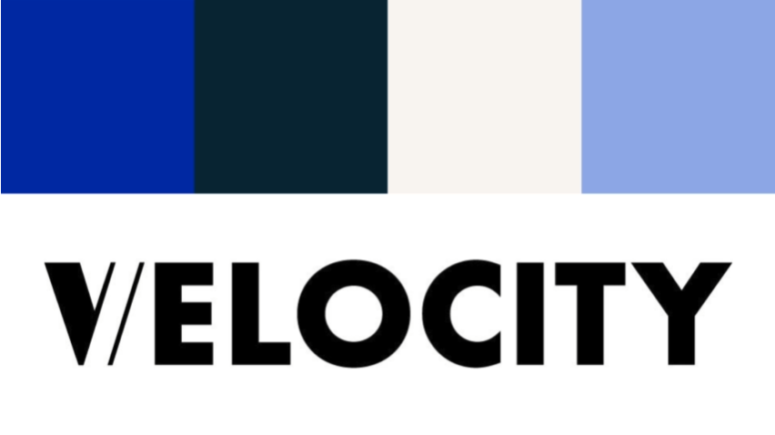 The new Velocity logo and colour palette